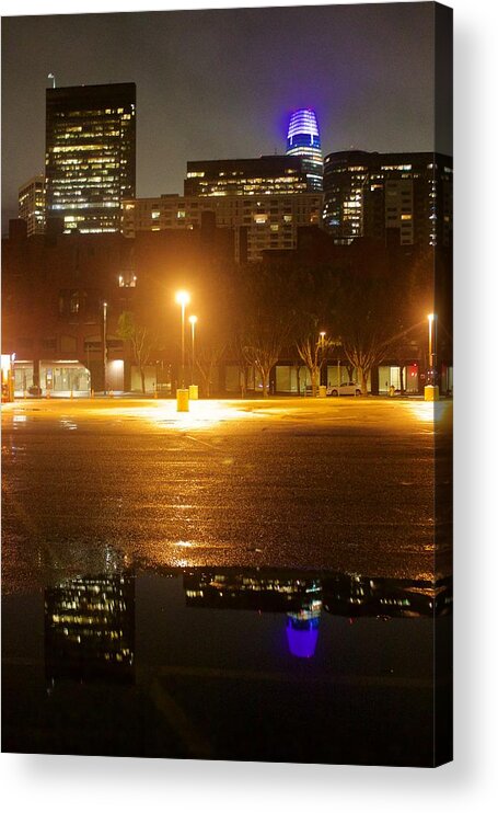 Buildings Acrylic Print featuring the photograph Salesforce Reflection by Dan Twomey
