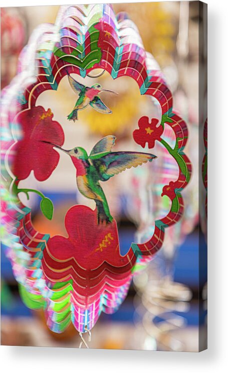 2019 Acrylic Print featuring the photograph Sante Fe color wheels yard art by Tim Stanley