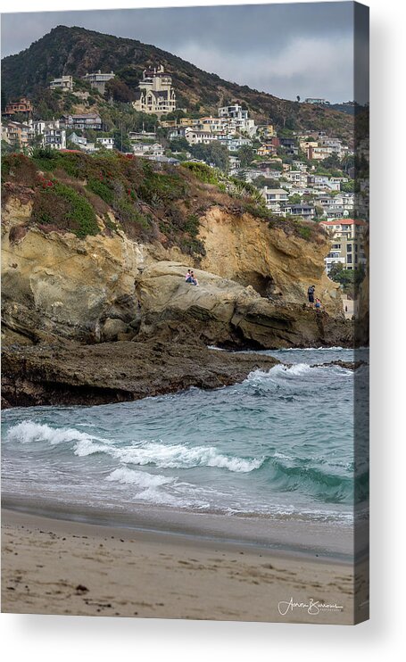 Ocean Acrylic Print featuring the photograph Seas Below the Homes by Aaron Burrows