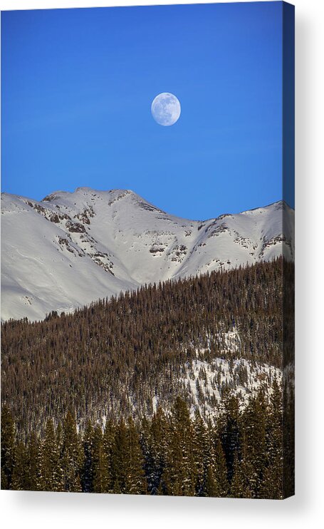 Moon Acrylic Print featuring the photograph Silverton Moon by Jen Manganello