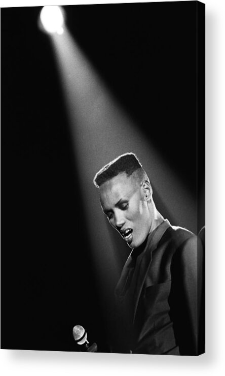 Singer Acrylic Print featuring the photograph Singer Grace Jones In Concert by George Rose