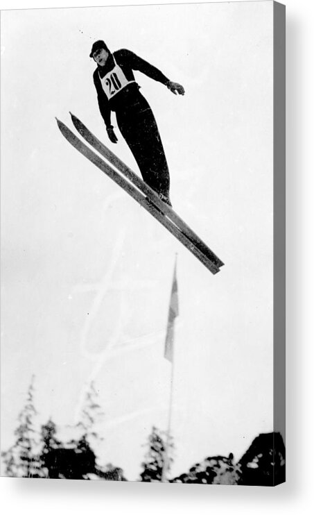 Event Acrylic Print featuring the photograph Ski Jump by Fox Photos
