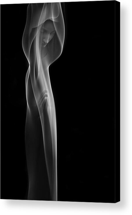 Incense Acrylic Print featuring the photograph Smoke Veil Madonna by Azriel Yakubovitch
