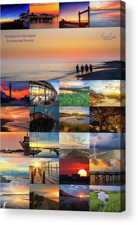 Southport Acrylic Print featuring the photograph Southport/ Oak Island Sunrises and Sunsets by Nick Noble