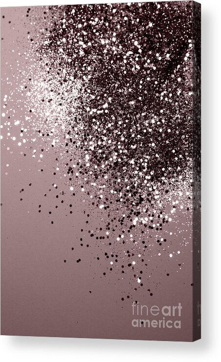 Photography Acrylic Print featuring the mixed media Sparkling Mauve Lady Glitter #1 #shiny #decor #art by Anitas and Bellas Art