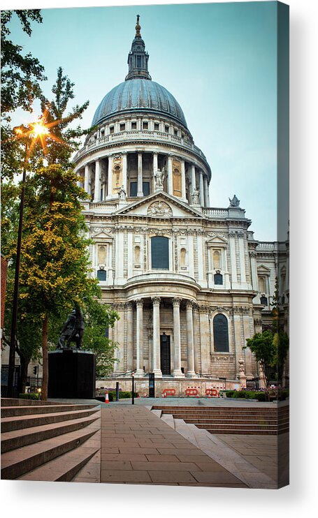 Steps Acrylic Print featuring the photograph St Pauls Cathedral by Xavierarnau
