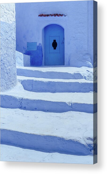 Steps Acrylic Print featuring the photograph Staircase In Chefchaouen by Pierivb