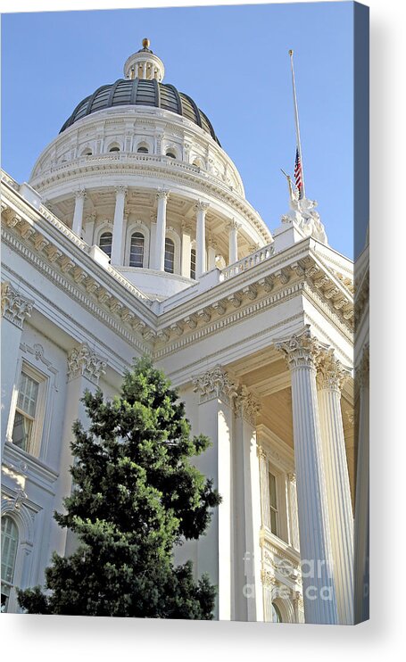 Wingsdomain Acrylic Print featuring the photograph State of California Capitol Building 7D11768 by Wingsdomain Art and Photography