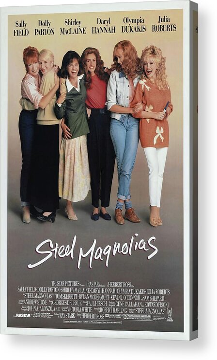 1980s Acrylic Print featuring the photograph Steel Magnolias -1989-. by Album