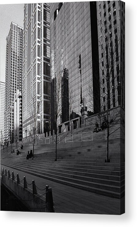 Chicago Acrylic Print featuring the photograph Stepping Up by Laura Hedien