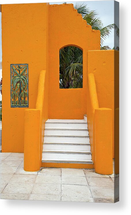 Steps Acrylic Print featuring the photograph Steps, Patterns, Colors Of The by Barry Winiker