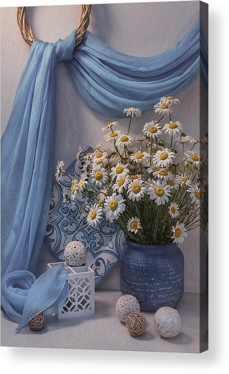 Wild Acrylic Print featuring the photograph Still Life With Camomiles by Lydia Jacobs