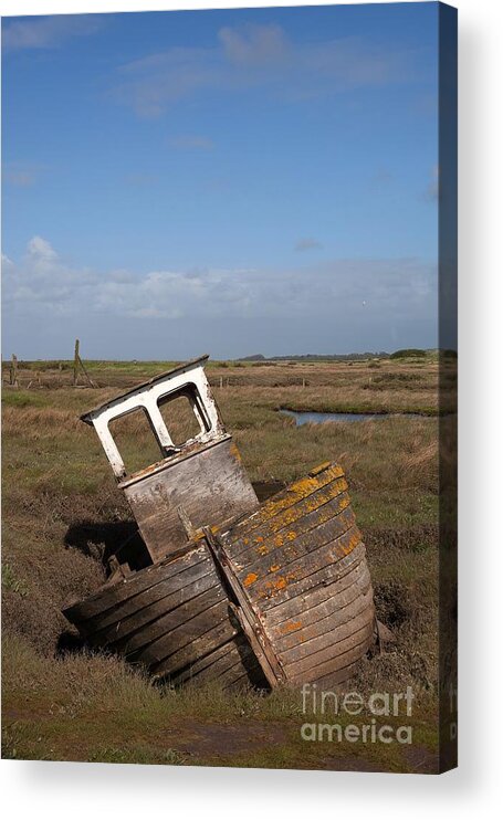Thornham Staithe Acrylic Print featuring the photograph Stranded by John Edwards