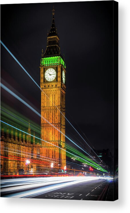Streams Over Westminster Acrylic Print featuring the photograph Streams Over Westminster by Giuseppe Torre