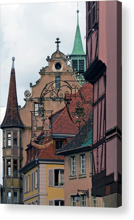 Tranquility Acrylic Print featuring the photograph Street With Church Steeple by John Elk Iii