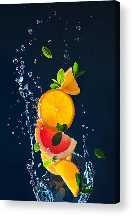 Refreshing Acrylic Print featuring the photograph Summer Drinks by Dina Belenko