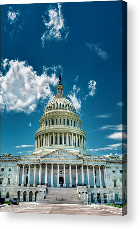 Capital Acrylic Print featuring the photograph Sunlit Capital Dome by Bill Frische