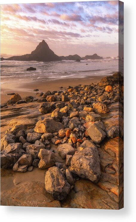 Sunset Acrylic Print featuring the photograph Sunset on the Rocks by Darren White