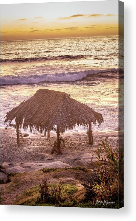 Beach Acrylic Print featuring the photograph Surfer Shack by Aaron Burrows