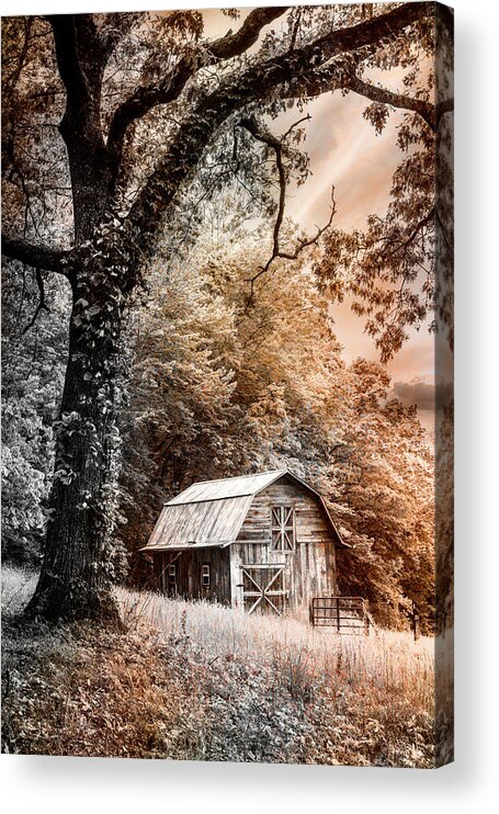 Appalachia Acrylic Print featuring the photograph Sweet Sweet Country in Sepia Tones by Debra and Dave Vanderlaan