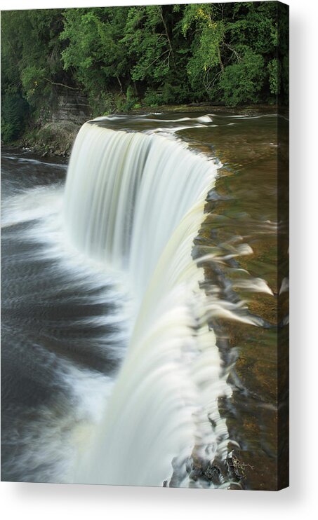 Michigan Acrylic Print featuring the photograph Tahquamenon Falls Michigan II by Alan Majchrowicz