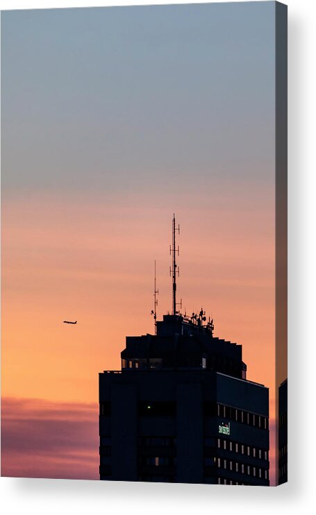 Highrise Acrylic Print featuring the photograph Takeoff by Nunzio Mannino