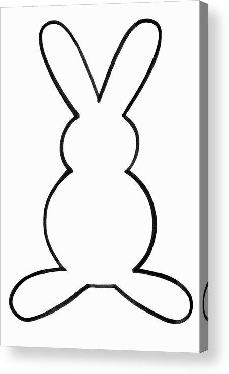 Ip_11371657 Acrylic Print featuring the photograph Template Of Bunny For Easter Decorations by Thordis Rggeberg