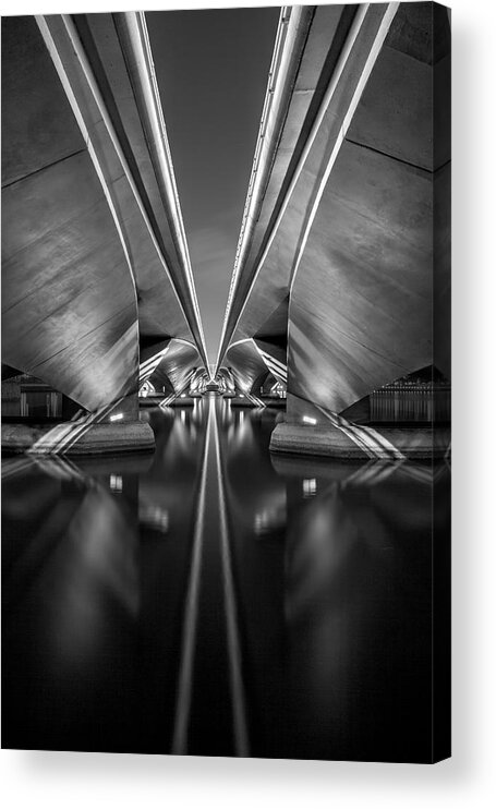 Architecture Acrylic Print featuring the photograph The Bridge by Gunarto Song