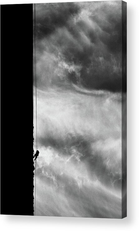 Climb Acrylic Print featuring the photograph The Climber by Bogdan Bousca