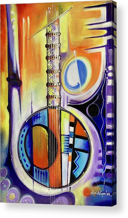 Africa Acrylic Print featuring the painting The Instrument by Olumide Egunlae