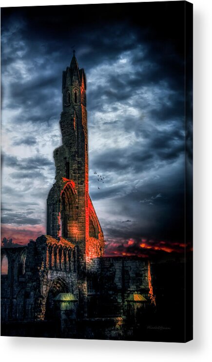 St Andrews Acrylic Print featuring the photograph God's last known address by Micah Offman