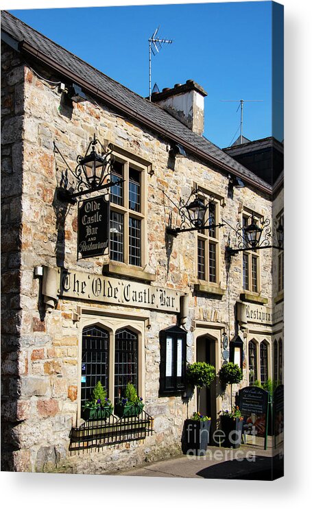 Donegal Town Acrylic Print featuring the photograph The Olde Castle Bar by Bob Phillips