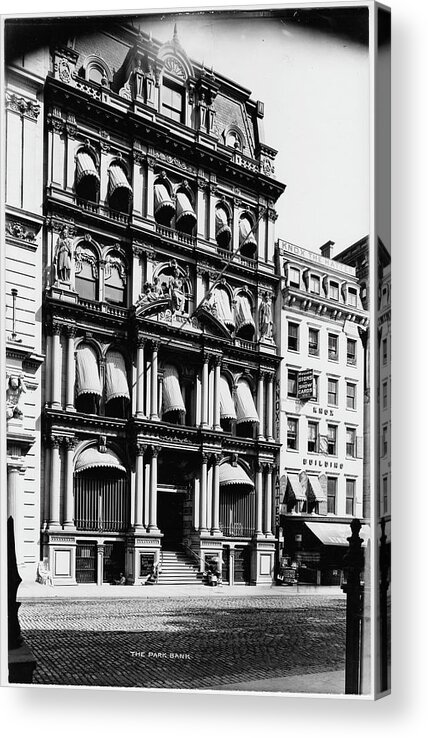 Finance Acrylic Print featuring the photograph The Park Bank by The New York Historical Society