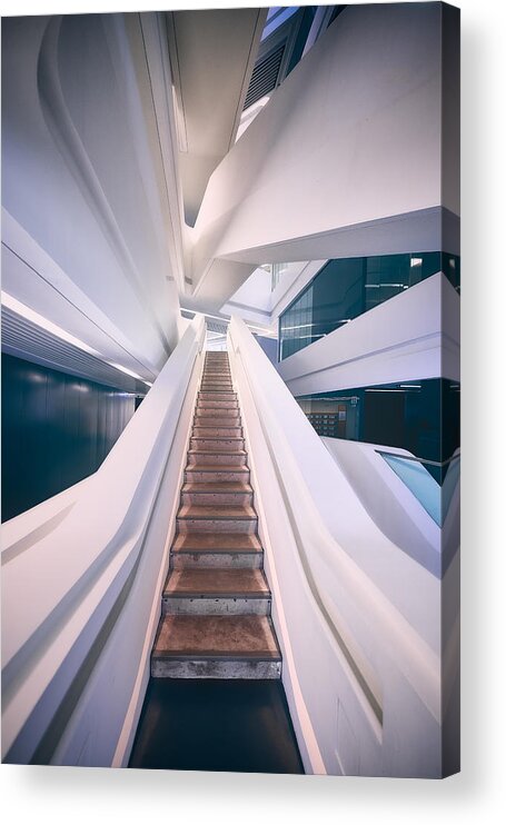 Architecture Acrylic Print featuring the photograph The Stair by Javier De La Torre