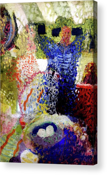 New Orleans . Acrylic Print featuring the painting The Word Was Made Flesh The Egg And I by Amzie Adams