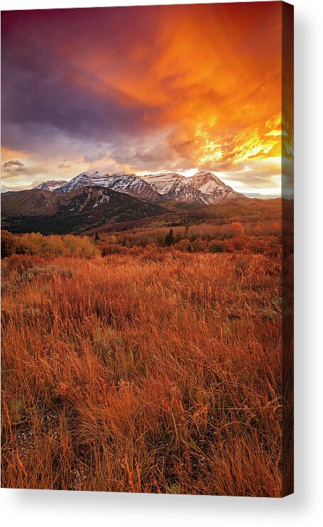 Vertical Acrylic Print featuring the photograph Timpanogos Good Light Vertical by Wasatch Light