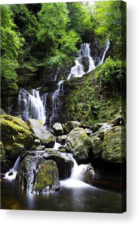 Killarney Acrylic Print featuring the photograph Torc Waterfall, Killarney, Ireland by David Clapp