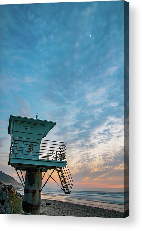 Sunset Acrylic Print featuring the photograph Tower 5 Sunset Moonrise by Local Snaps Photography