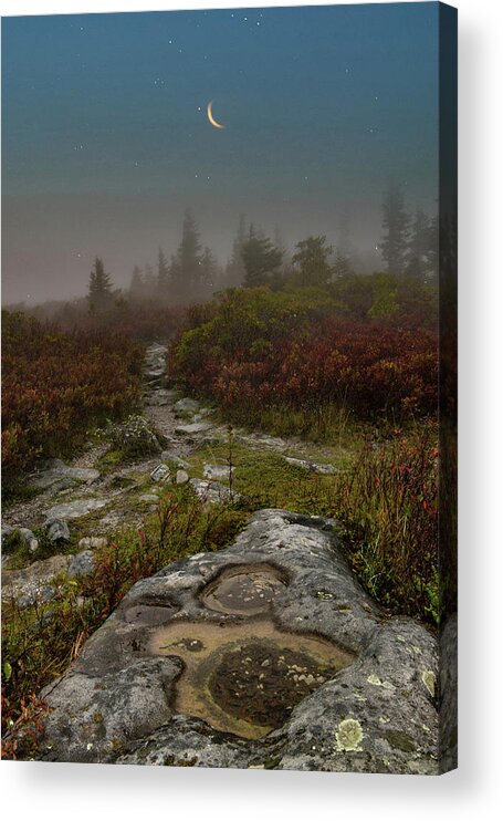 Moon Acrylic Print featuring the photograph Trail to The Moon by Lisa Lambert-Shank