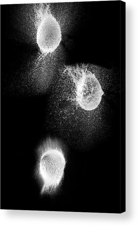 Water Acrylic Print featuring the photograph Triple explosion by Dan Friend