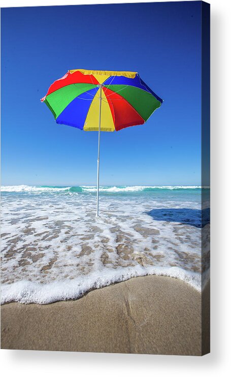 Tranquility Acrylic Print featuring the photograph Umbrella At The Beach by John White Photos