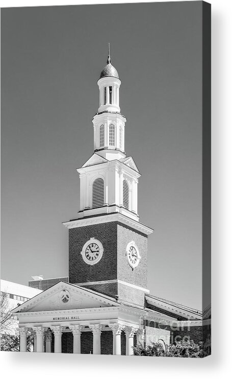 University Of Kentucky Acrylic Print featuring the photograph University of Kentucky Memorial Hall Bell Tower by University Icons