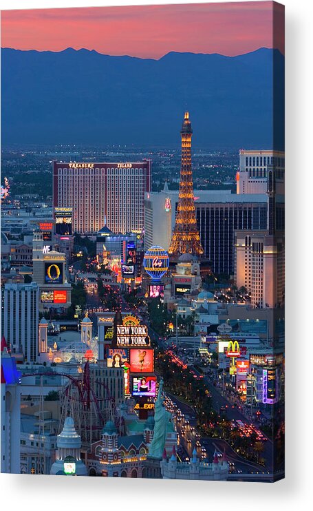 Part Of A Series Acrylic Print featuring the photograph Usa, Nevada, Las Vegas, The Strip At by Stuart Gregory