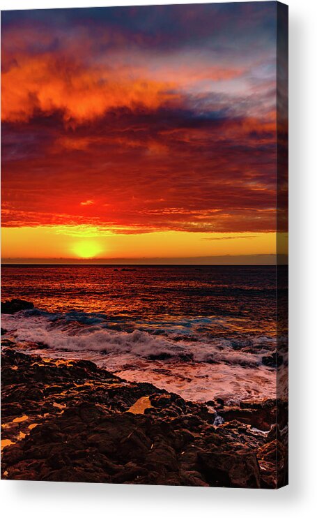 Hawaii Acrylic Print featuring the photograph Vertical Warmth by John Bauer