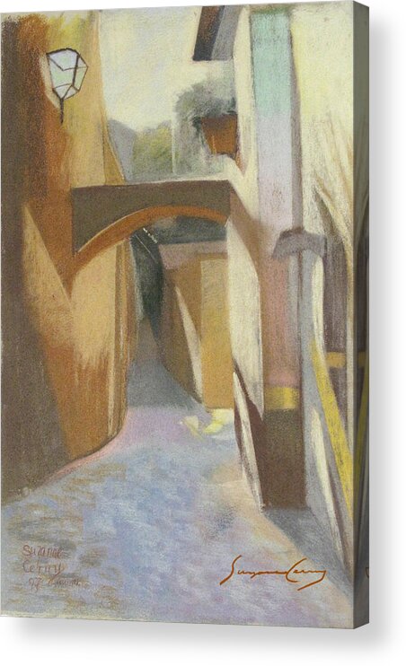 Architecture Acrylic Print featuring the painting View of Italian Arch by Suzanne Giuriati Cerny