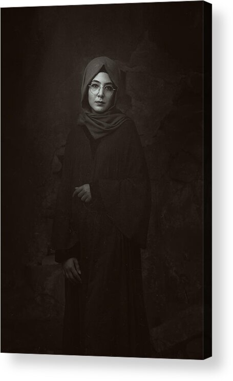 Portrait Acrylic Print featuring the photograph Vintage Portrait by Amer Dababneh