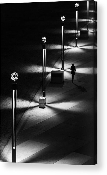 Night Acrylic Print featuring the photograph Walking In The Dark by Nenad Borojevic Foto