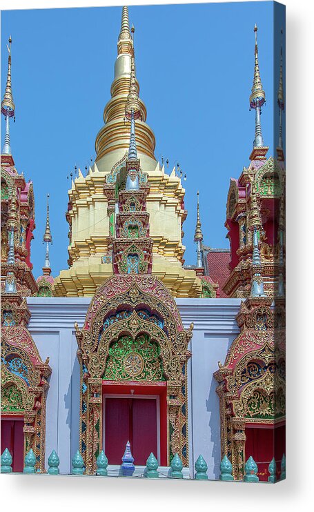 Scenic Acrylic Print featuring the photograph Wat Ban Kong Phra That Chedi Window DTHLU0504 by Gerry Gantt