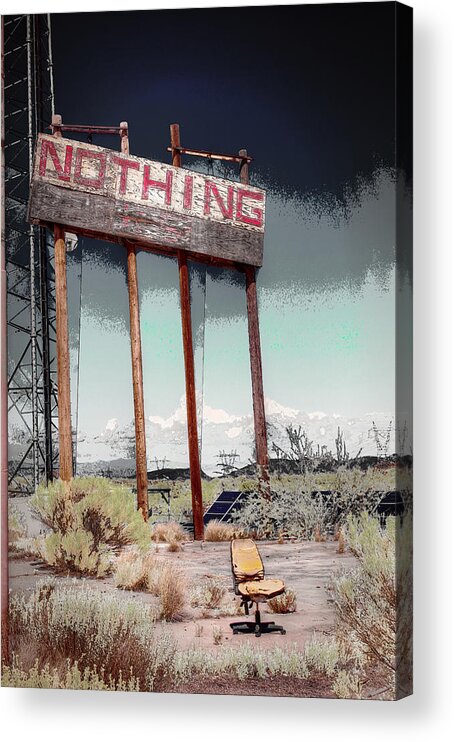 Empty Acrylic Print featuring the digital art Welcome To Nothing by Dan Stone