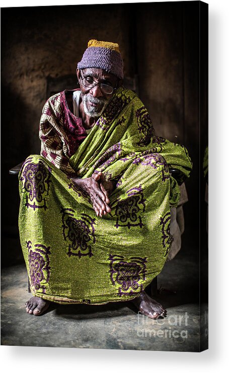 People Acrylic Print featuring the photograph Wiseman In Traditional Dress, Cashew by Tim White